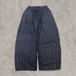Lovely vintage style baggy wide leg striped trousers in blue.