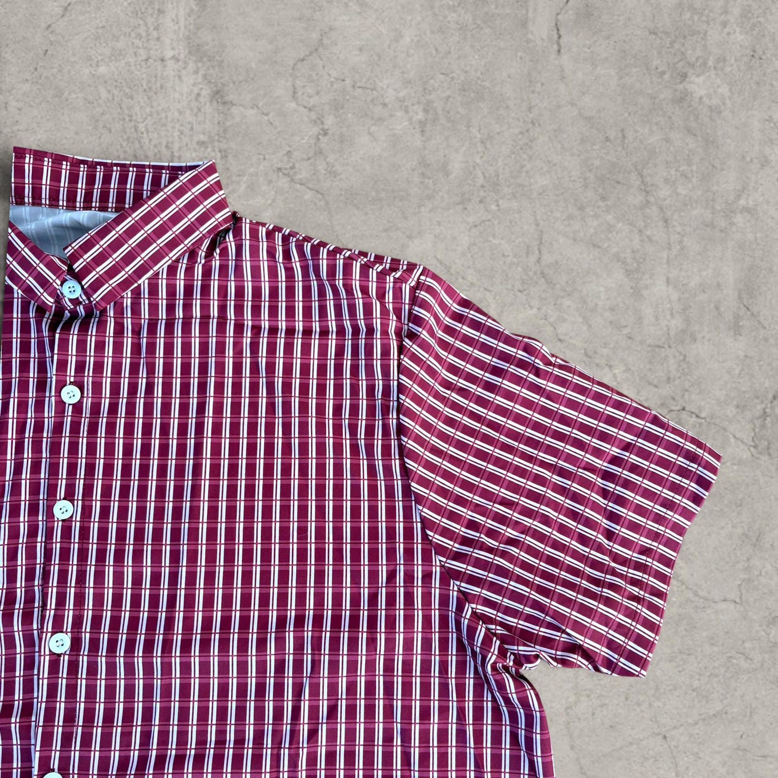 Vintage Red White Striped Boxy Shirt – Scandinavian Style Button-Down