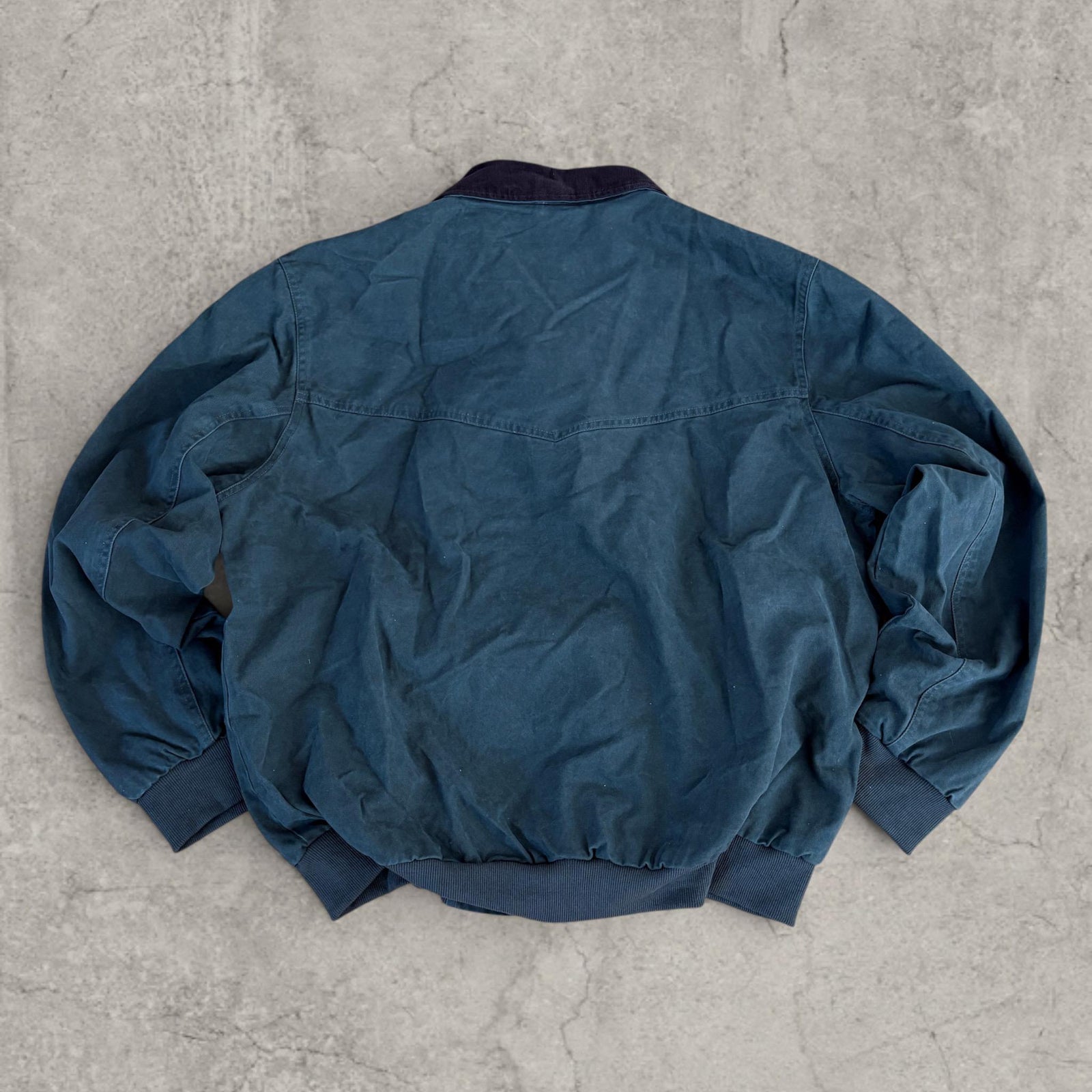 Vintage Style Bomber Harrington Jacket: Dark Green, Unisex, Collared Zip Detail