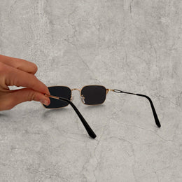 UV400 sunglasses in gold grey with black lenses