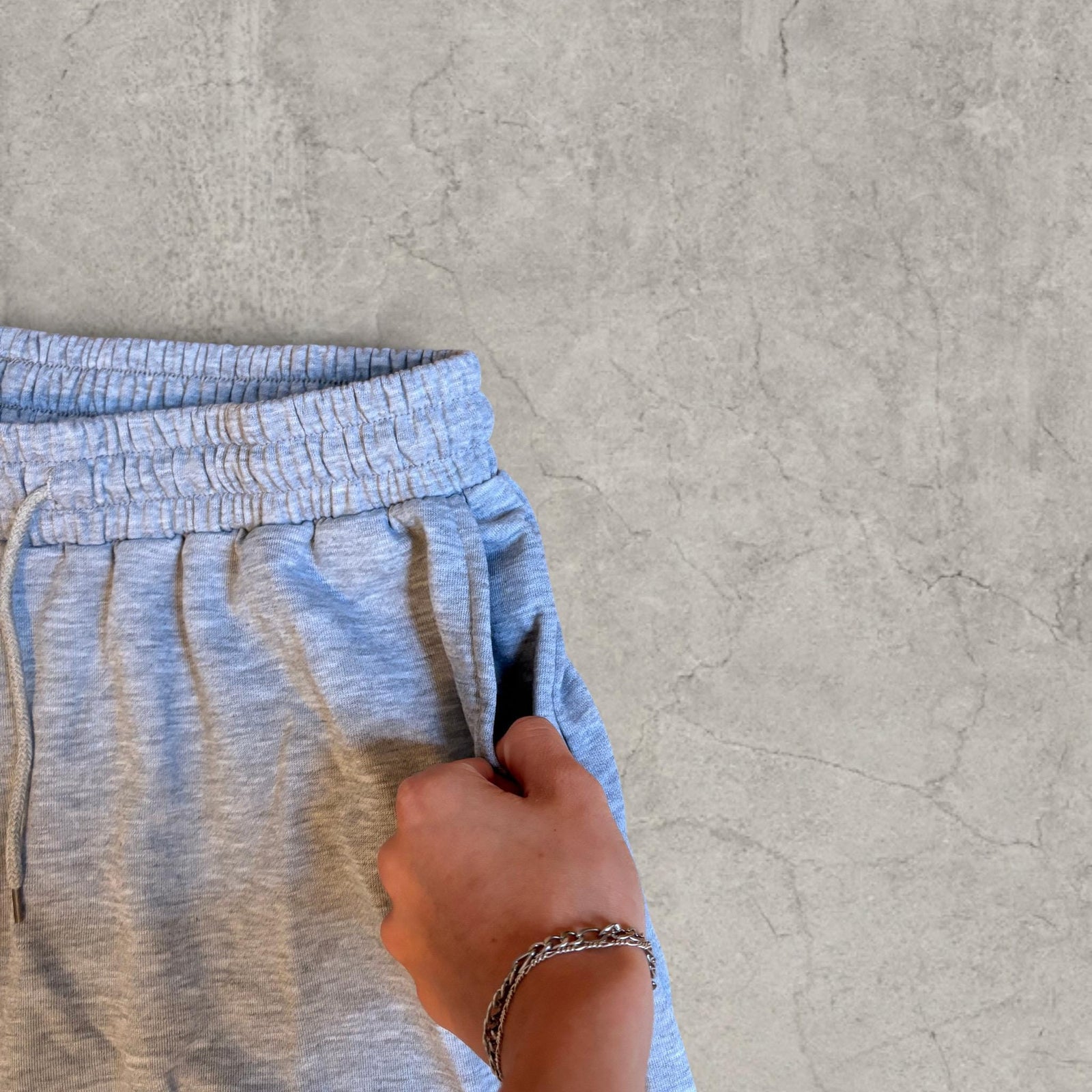 Grey Wide Leg Jersey Shorts: Relaxed Fit, Cotton, Japanese Korean Style